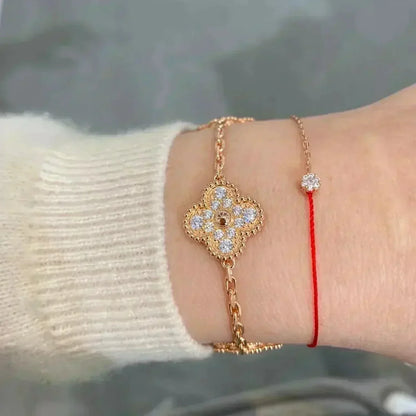 [Regal Gem] CLOVER 5 MOTIF FULL DIAMOND BRACELET COLLECTION