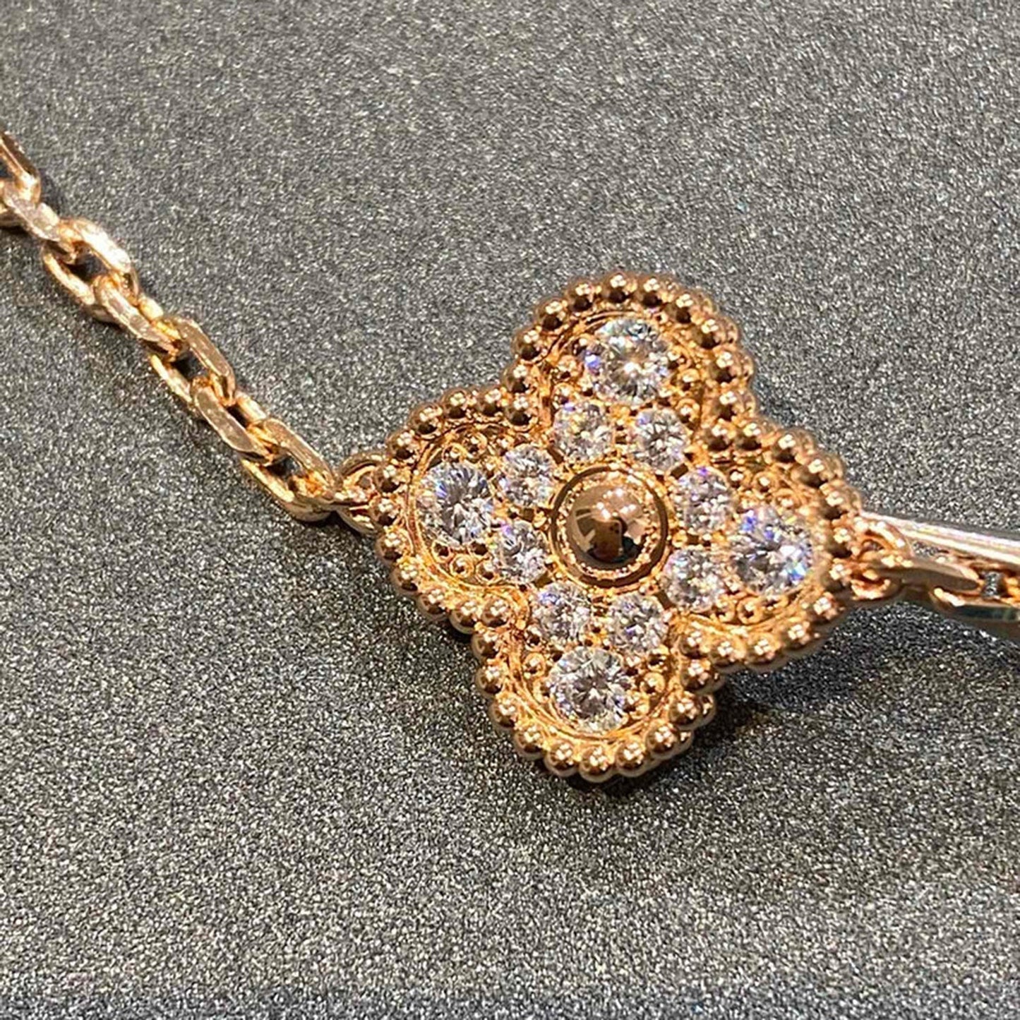[Regal Gem] CLOVER 5 MOTIF FULL DIAMOND BRACELET COLLECTION