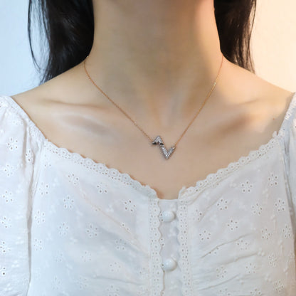 [Regal Gem]VOLT SILVER DIAMOND PEDANT NECKLACE