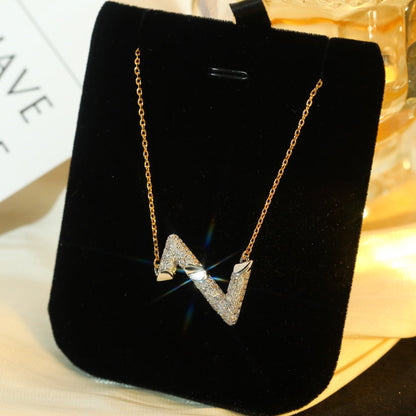 [Regal Gem]VOLT SILVER DIAMOND PEDANT NECKLACE
