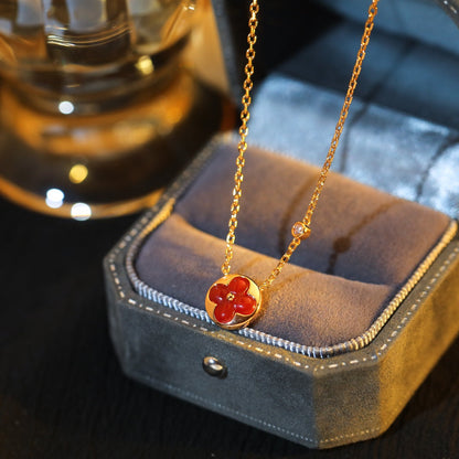 [Regal Gem]SUN PEDANT PINK GOLD 1 DIAMOND NECKLACE