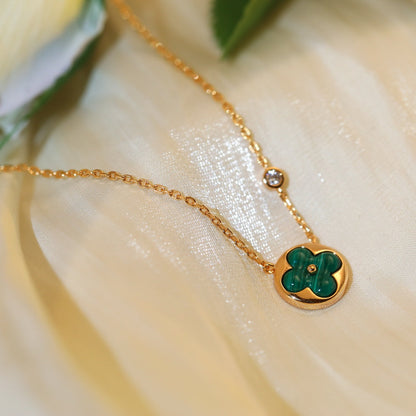 [Regal Gem]SUN PEDANT PINK GOLD 1 DIAMOND NECKLACE