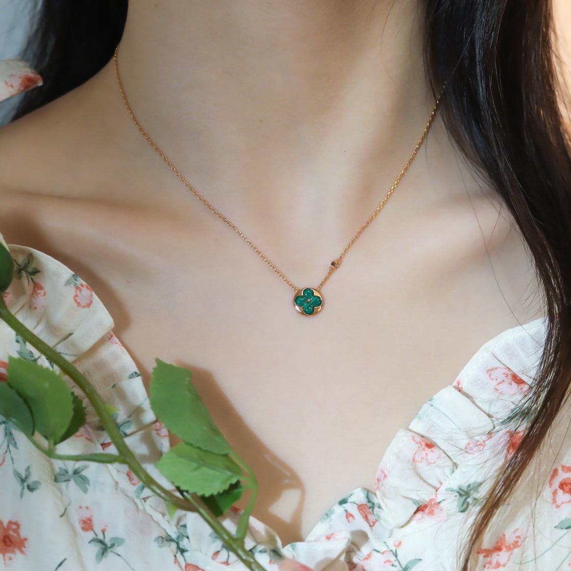 [Regal Gem]SUN PEDANT PINK GOLD 1 DIAMOND NECKLACE