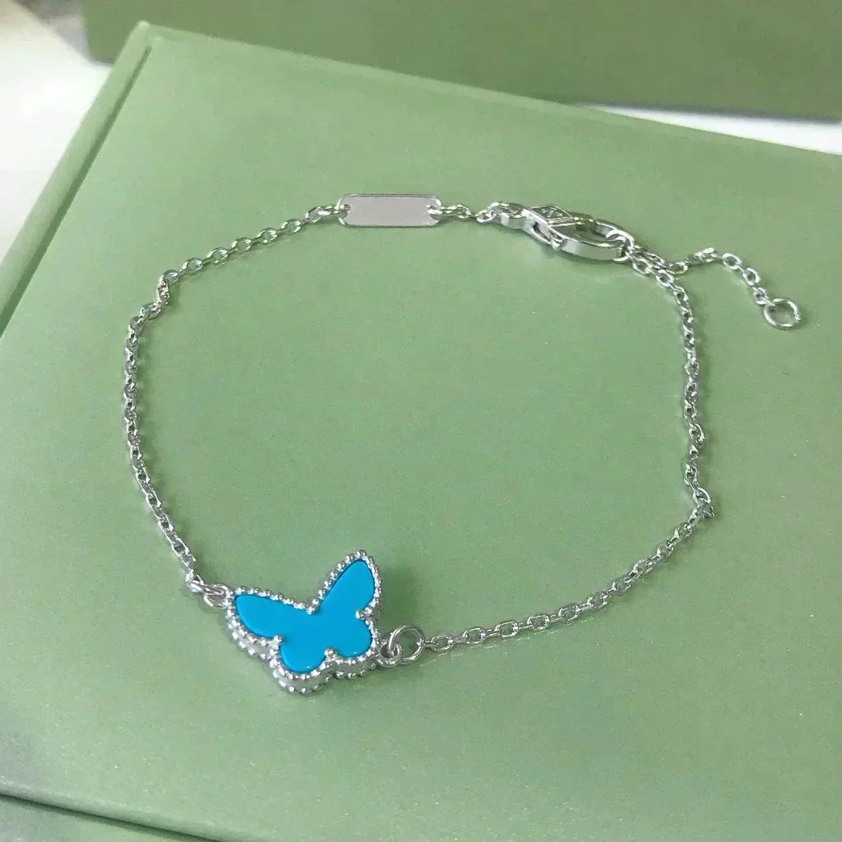 [Regal Gem]BUTTERFLY TURQUOISE BUTTERFLY BRACELET SILVER