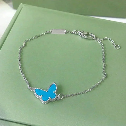 [Regal Gem]BUTTERFLY TURQUOISE BUTTERFLY BRACELET SILVER