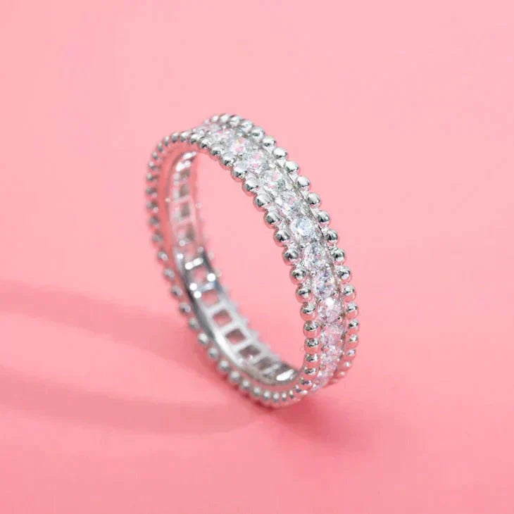 [Regal Gem]PERLEE DIAMOND SILVER RING