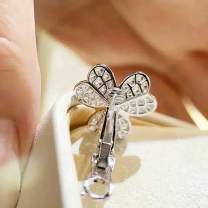 [Regal Gem]CLOVER COMOS DIAMOND EARRINGS SILVER