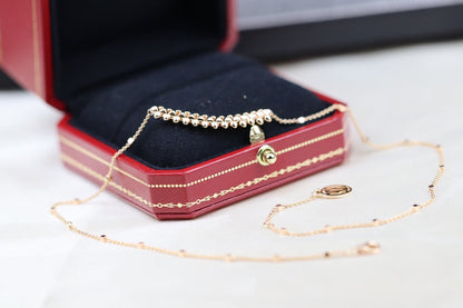 [Regal Gem]CLASH PINK GOLD NECKLACE