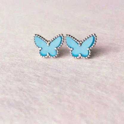 [Regal Gem]BUTTERFLY TURQUOISE EARRINGS SILVER