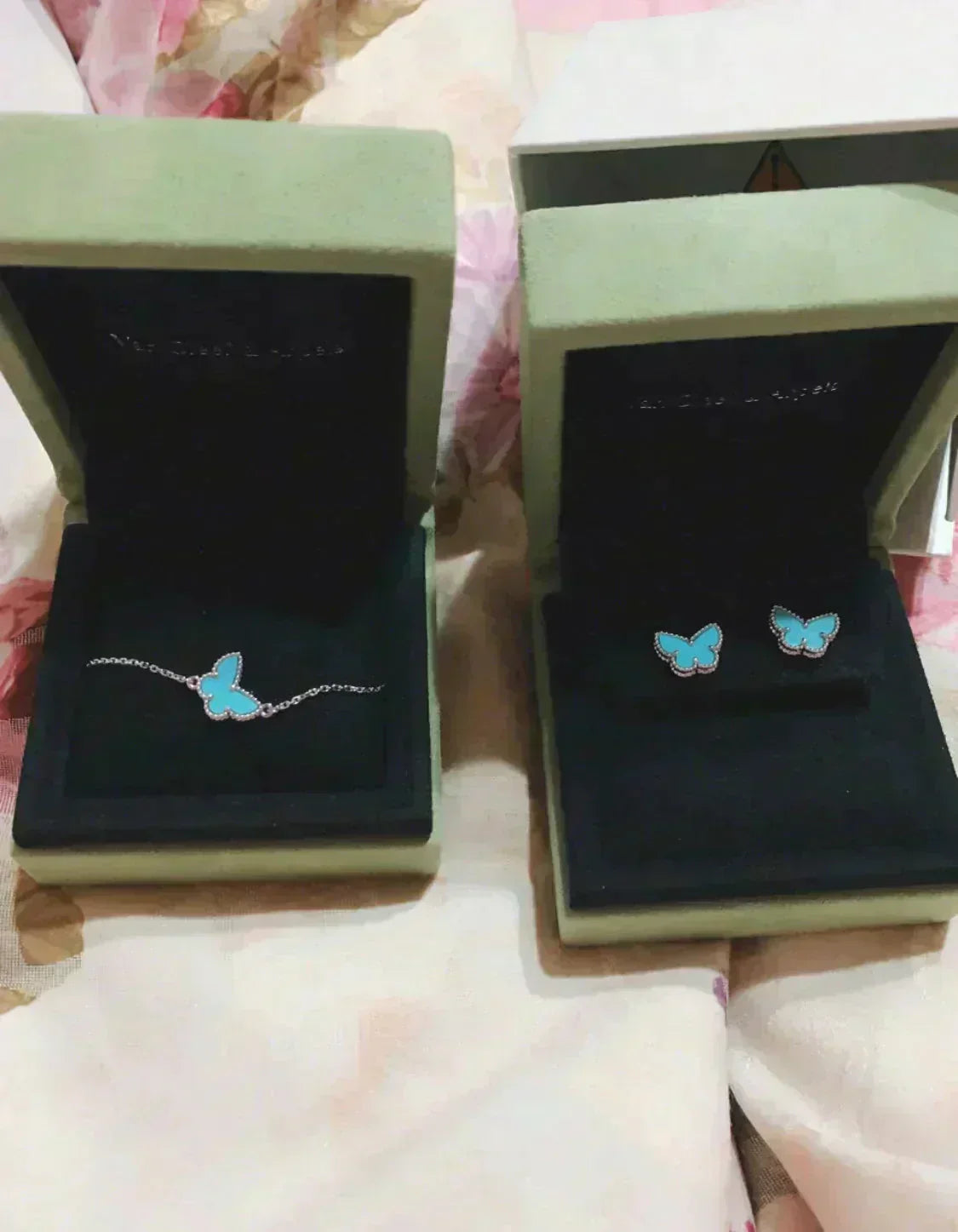 [Regal Gem]BUTTERFLY TURQUOISE EARRINGS SILVER