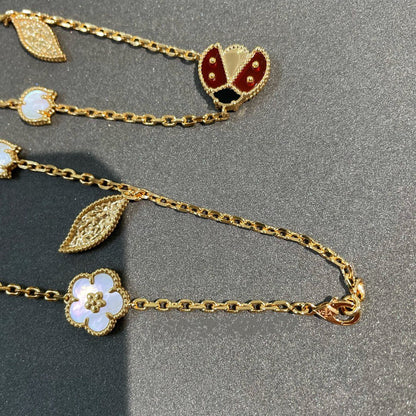[Regal Gem]LUCKY SPRING 15 MOTIFS GOLD NECKLACE