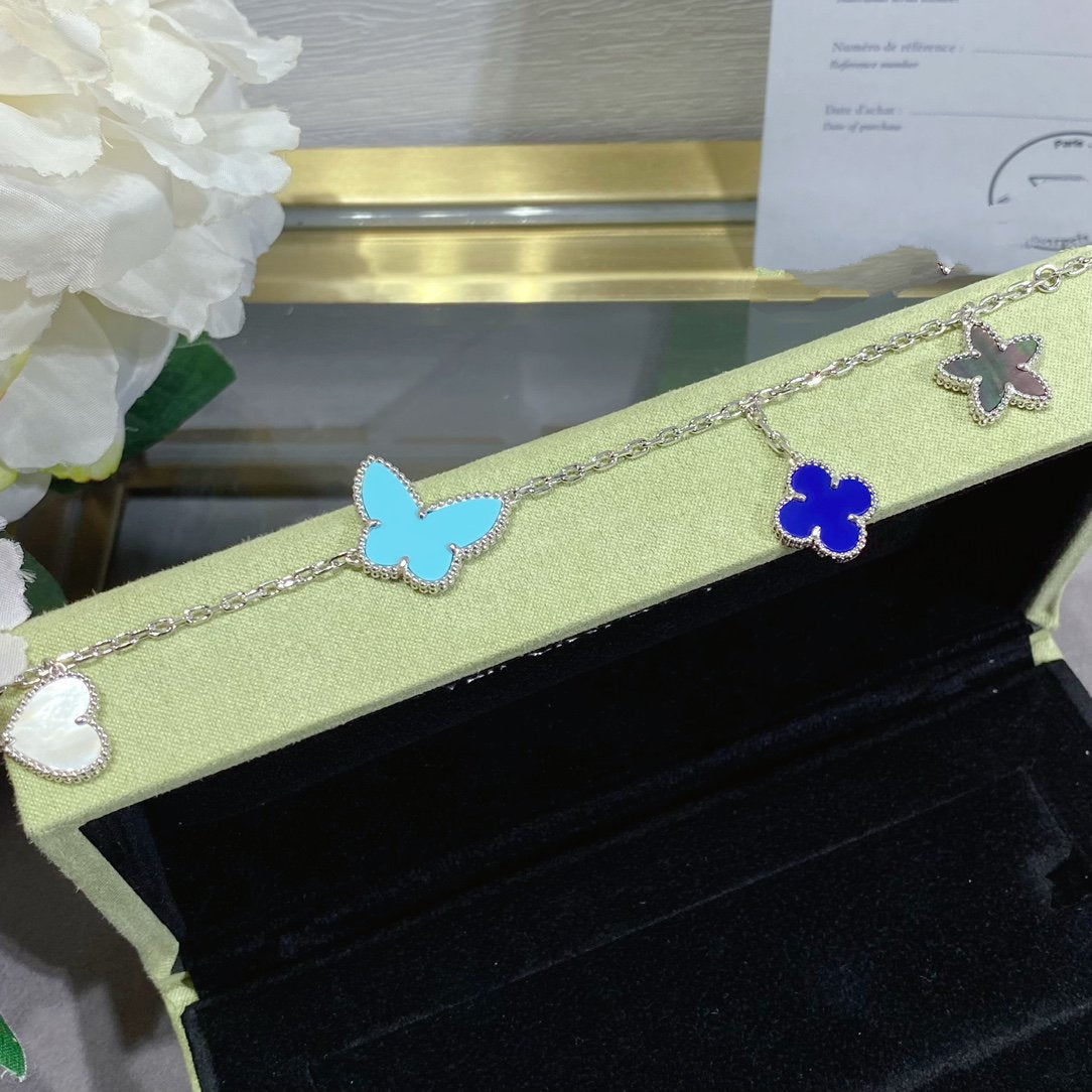 [Regal Gem]LUCKY SPRING SILVER BRACELET 4 MOTIF