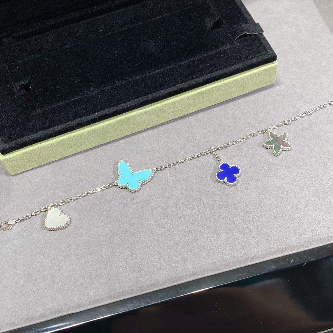 [Regal Gem]LUCKY SPRING SILVER BRACELET 4 MOTIF