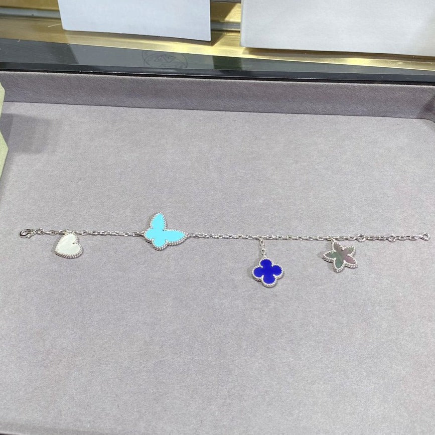 [Regal Gem]LUCKY SPRING SILVER BRACELET 4 MOTIF