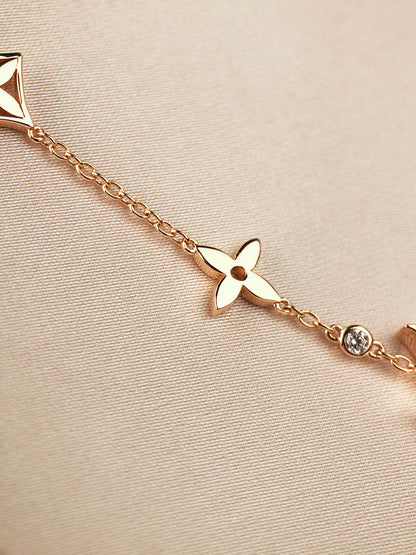 [Regal Gem]STAR AND SUN 7 MOTIFS GOLD BRACELET