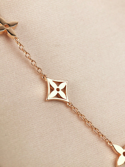 [Regal Gem]STAR AND SUN 7 MOTIFS GOLD BRACELET