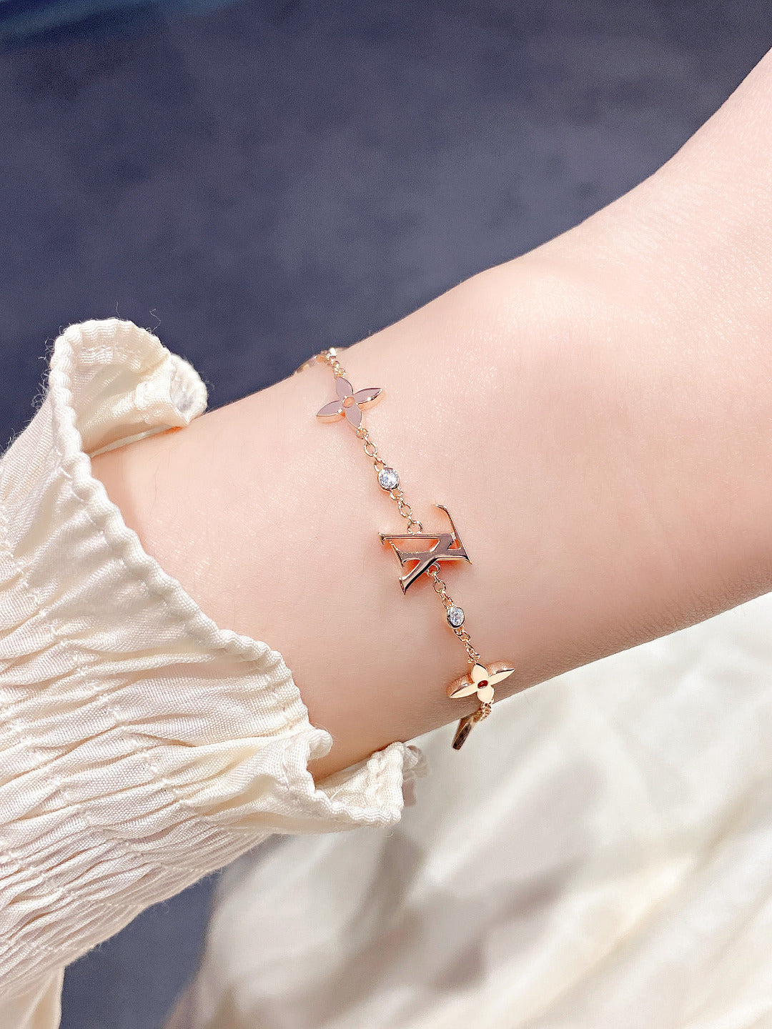 [Regal Gem]STAR AND SUN 7 MOTIFS GOLD BRACELET