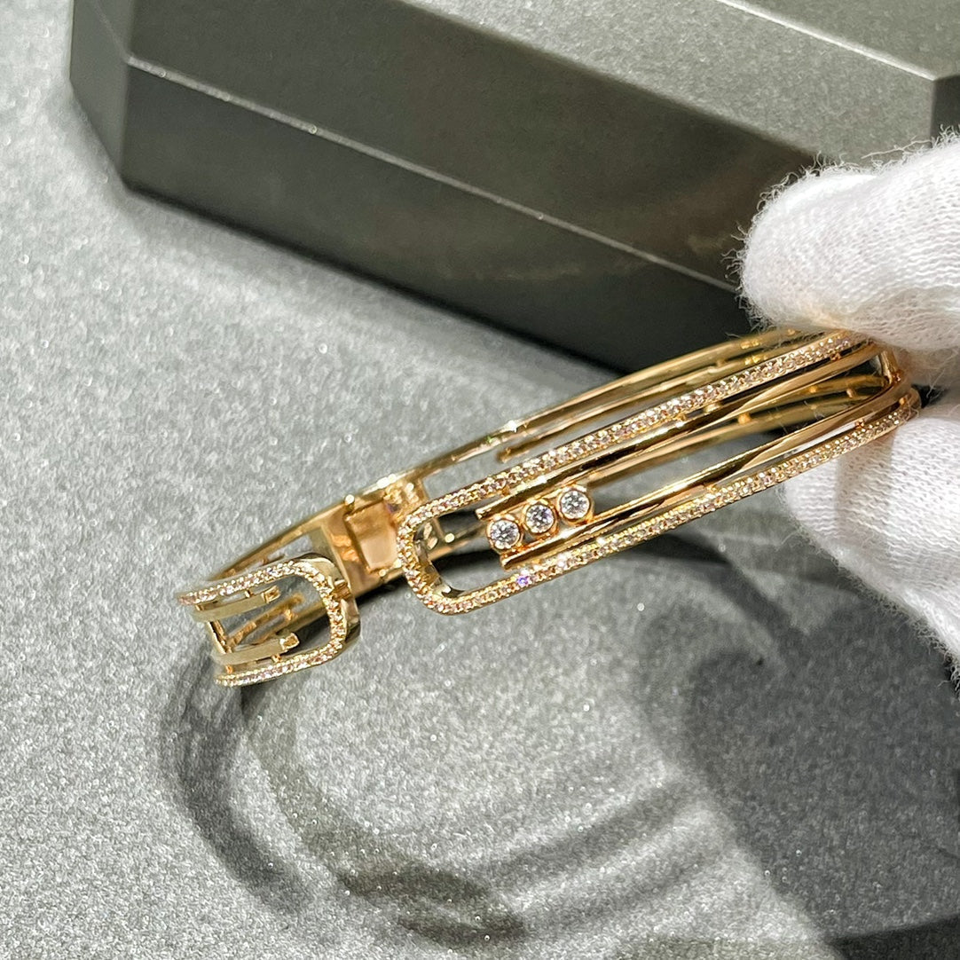 [Regal Gem]MOVE 10TH PAVED DIAMOND BRACELET