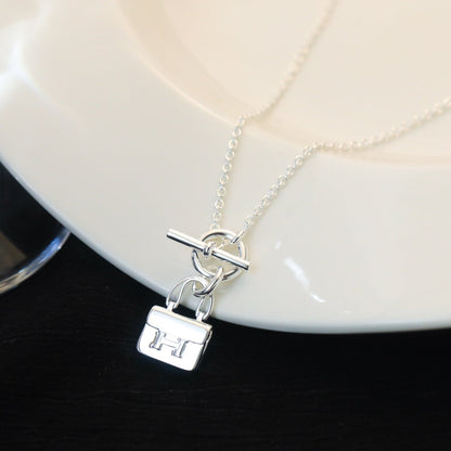 [Regal Gem]POP H PEDANT SILVER NECKLACE