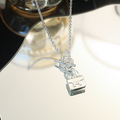 [Regal Gem]POP H PEDANT SILVER NECKLACE