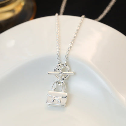 [Regal Gem]POP H PEDANT SILVER NECKLACE