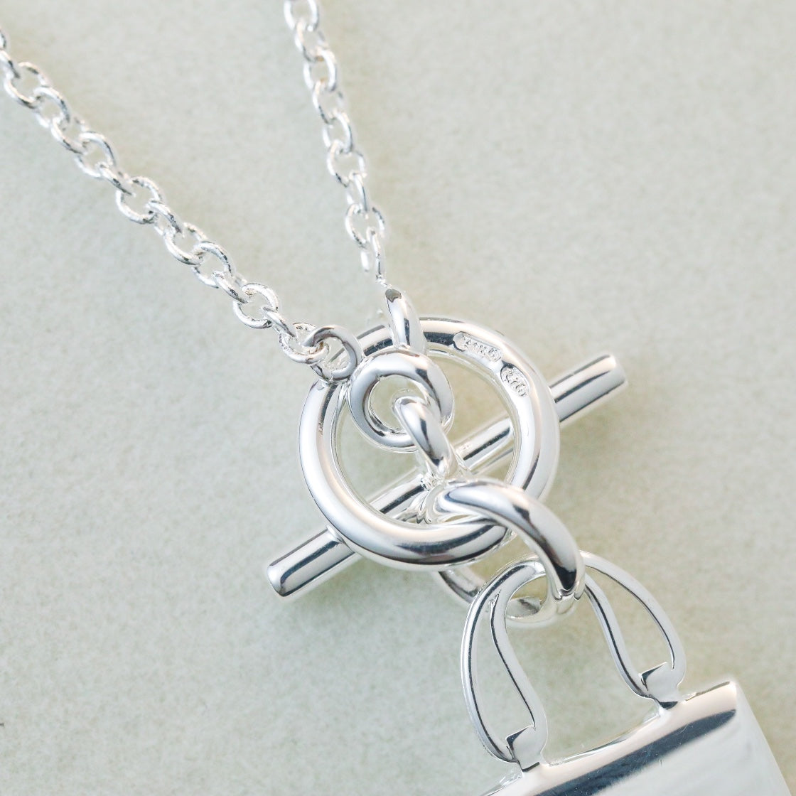 [Regal Gem]POP H PEDANT SILVER NECKLACE