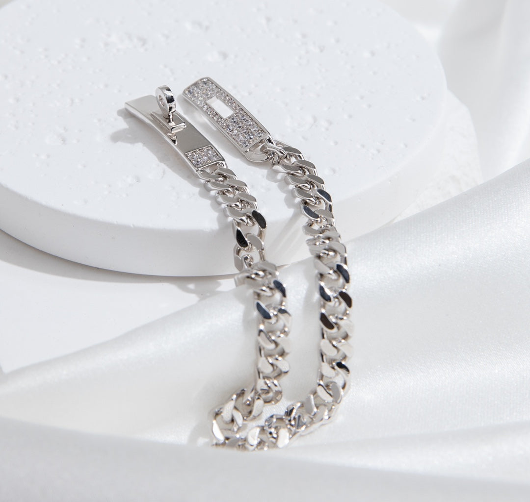 [Regal Gem]KELLY CHAIN SILVER DIAMOND BRACELET