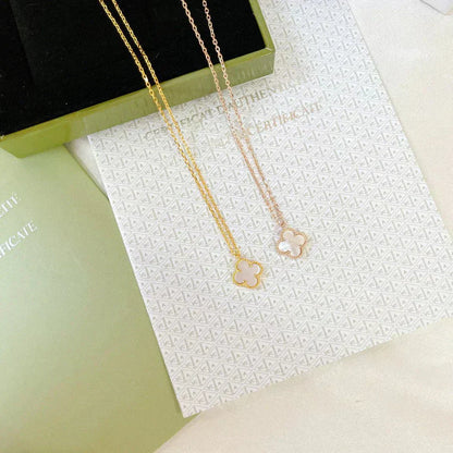 [Regal Gem]CLOVER MINI 9.5MM WHITE MOTHER-OF-PEARL NECKLACE