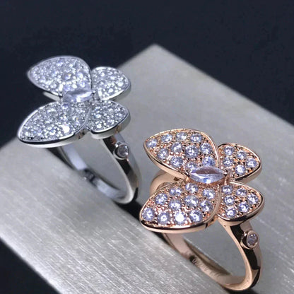 [Regal Gem]BUTTERFLY PINK GOLD DIAMOND RING