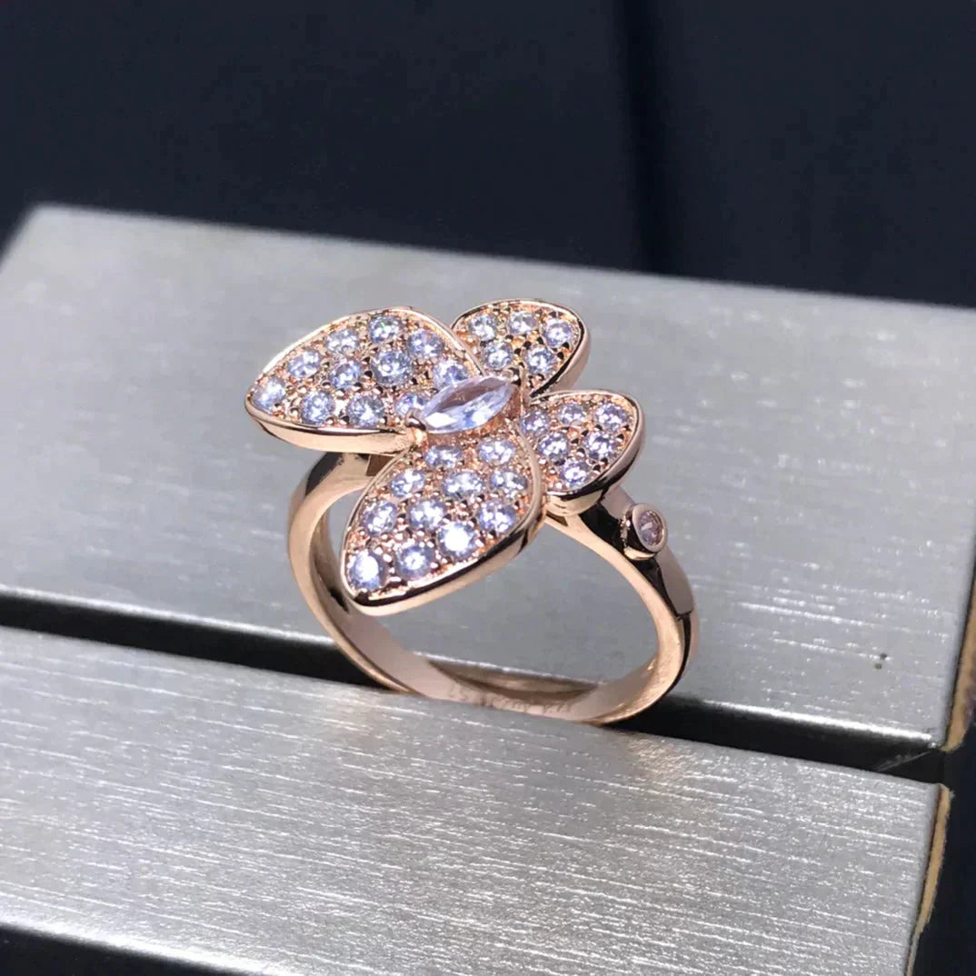 [Regal Gem]BUTTERFLY PINK GOLD DIAMOND RING