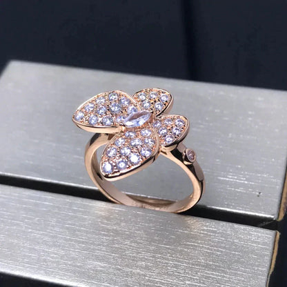 [Regal Gem]BUTTERFLY PINK GOLD DIAMOND RING