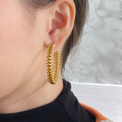 [Regal Gem]CLASH HOOP EARRINGS
