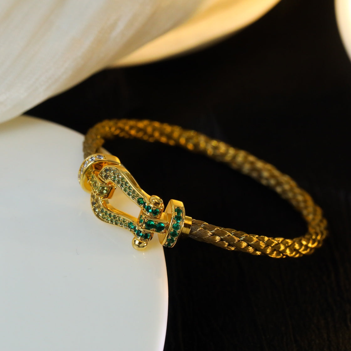[Regal Gem]FORCE 10 GOLD GREEN DIAMOND PAVED