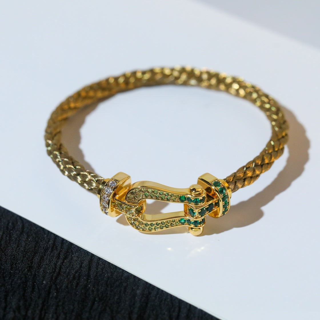 [Regal Gem]FORCE 10 GOLD GREEN DIAMOND PAVED