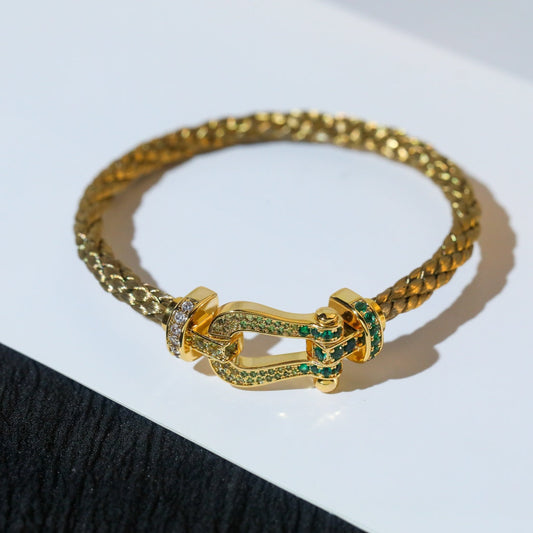 [Regal Gem]FORCE 10 GOLD GREEN DIAMOND PAVED