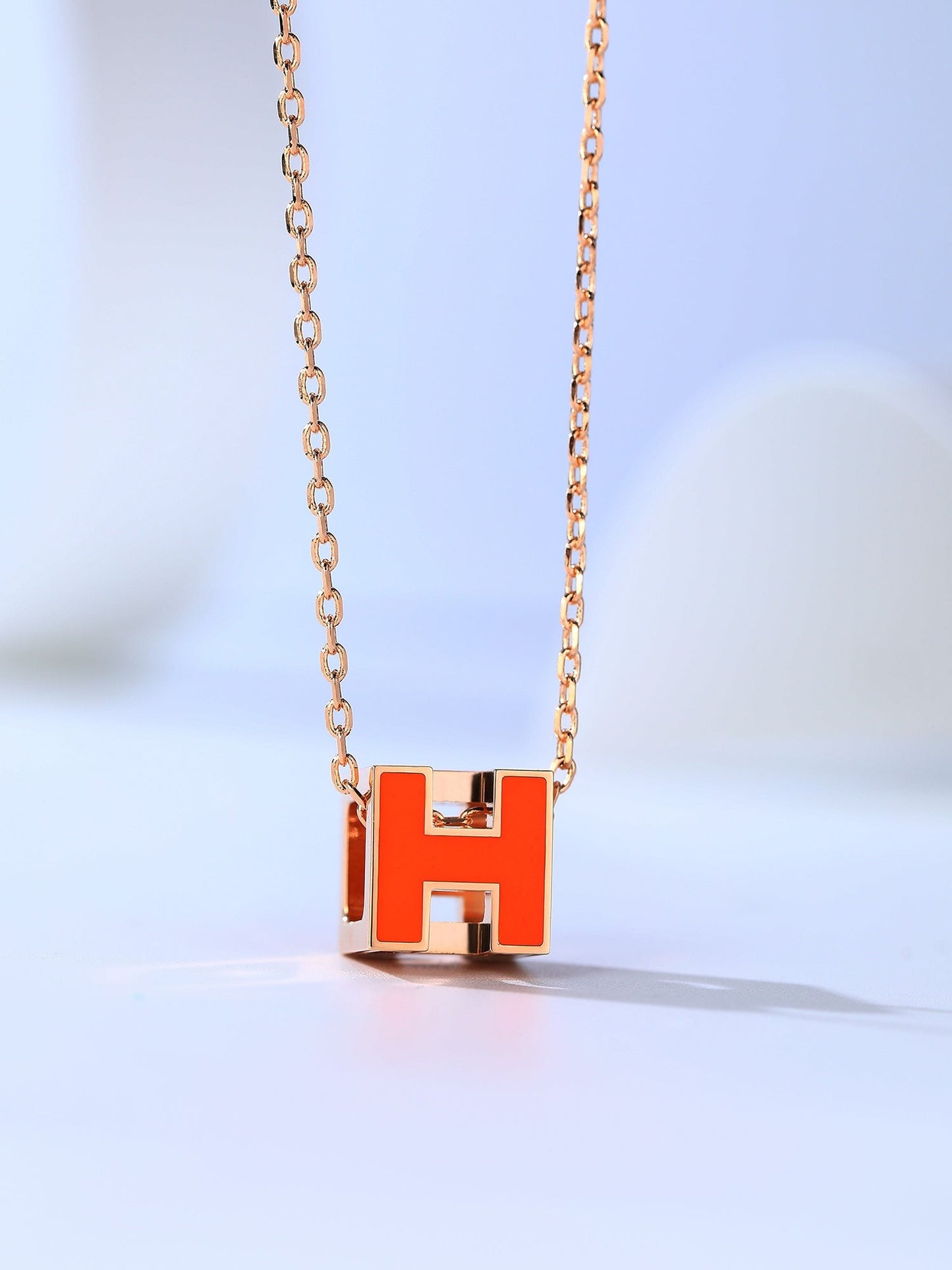 [Regal Gem]H CAGE PINK GOLD NECKLACE
