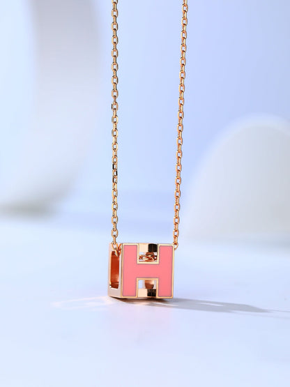 [Regal Gem]H CAGE PINK GOLD NECKLACE