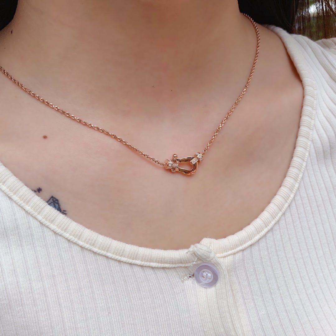 [Regal Gem]FORCE 10 PINK GOLD DIAMOND NECKLACE