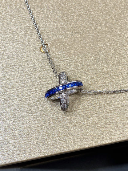 [Regal Gem]LIENS DIAMOND SILVER NECKLACE