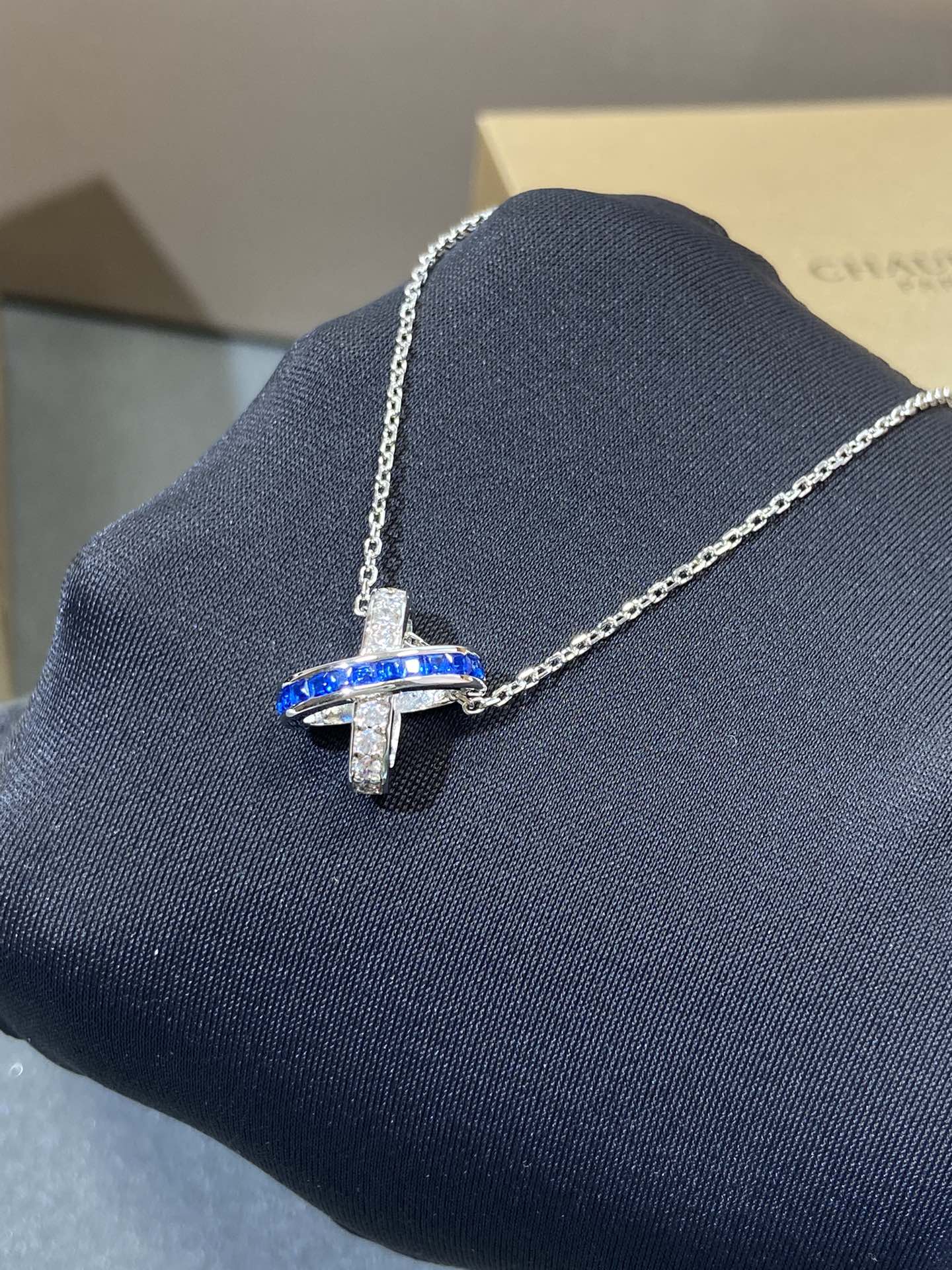 [Regal Gem]LIENS DIAMOND SILVER NECKLACE