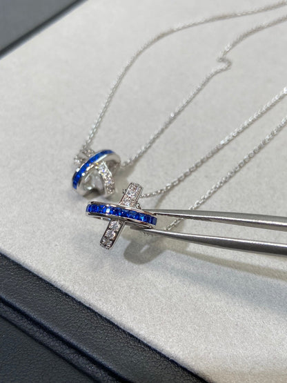 [Regal Gem]LIENS DIAMOND SILVER NECKLACE