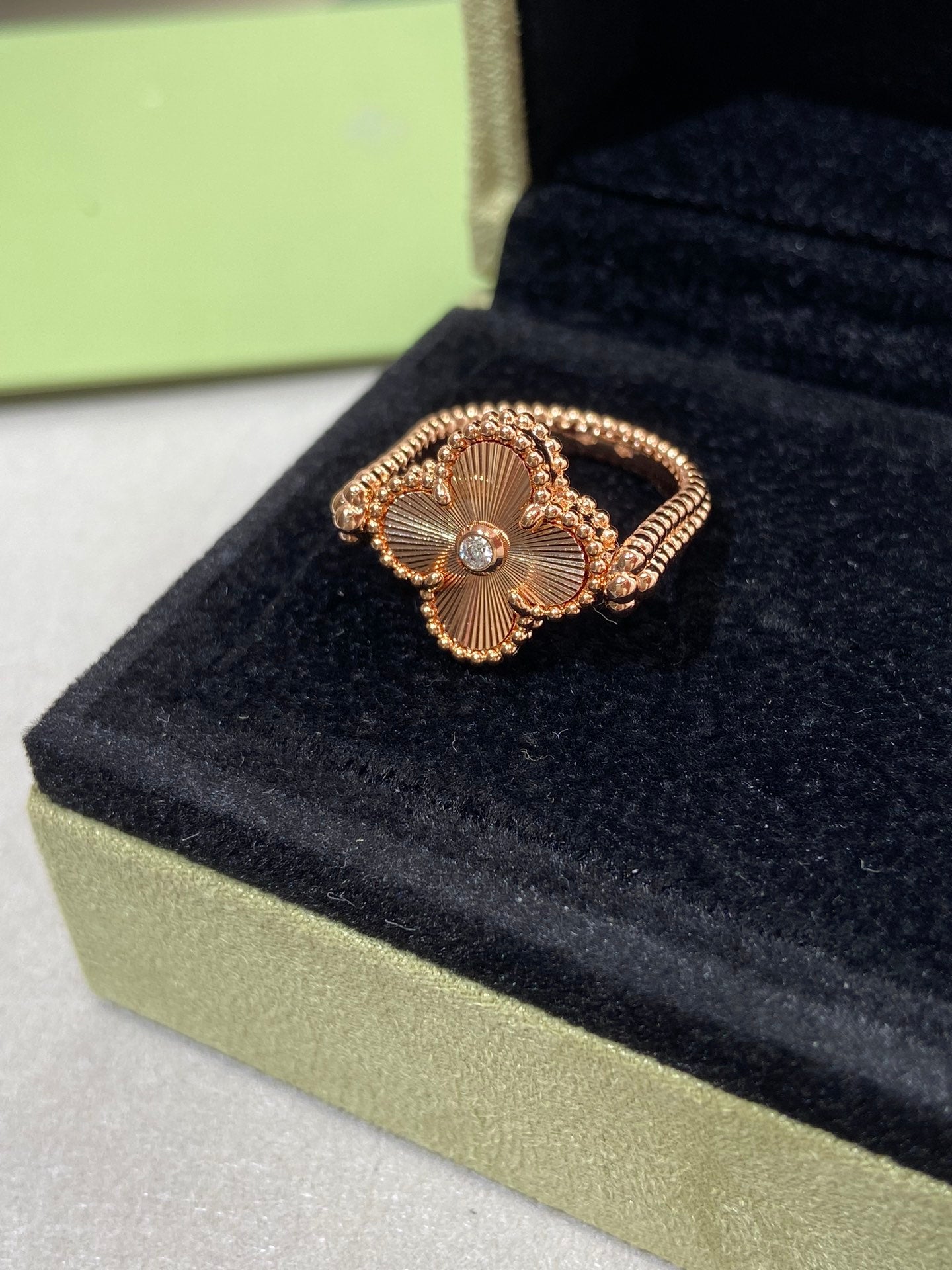 [Regal Gem]CLOVER RIVERSIBLE Regal Gem GOLD RING