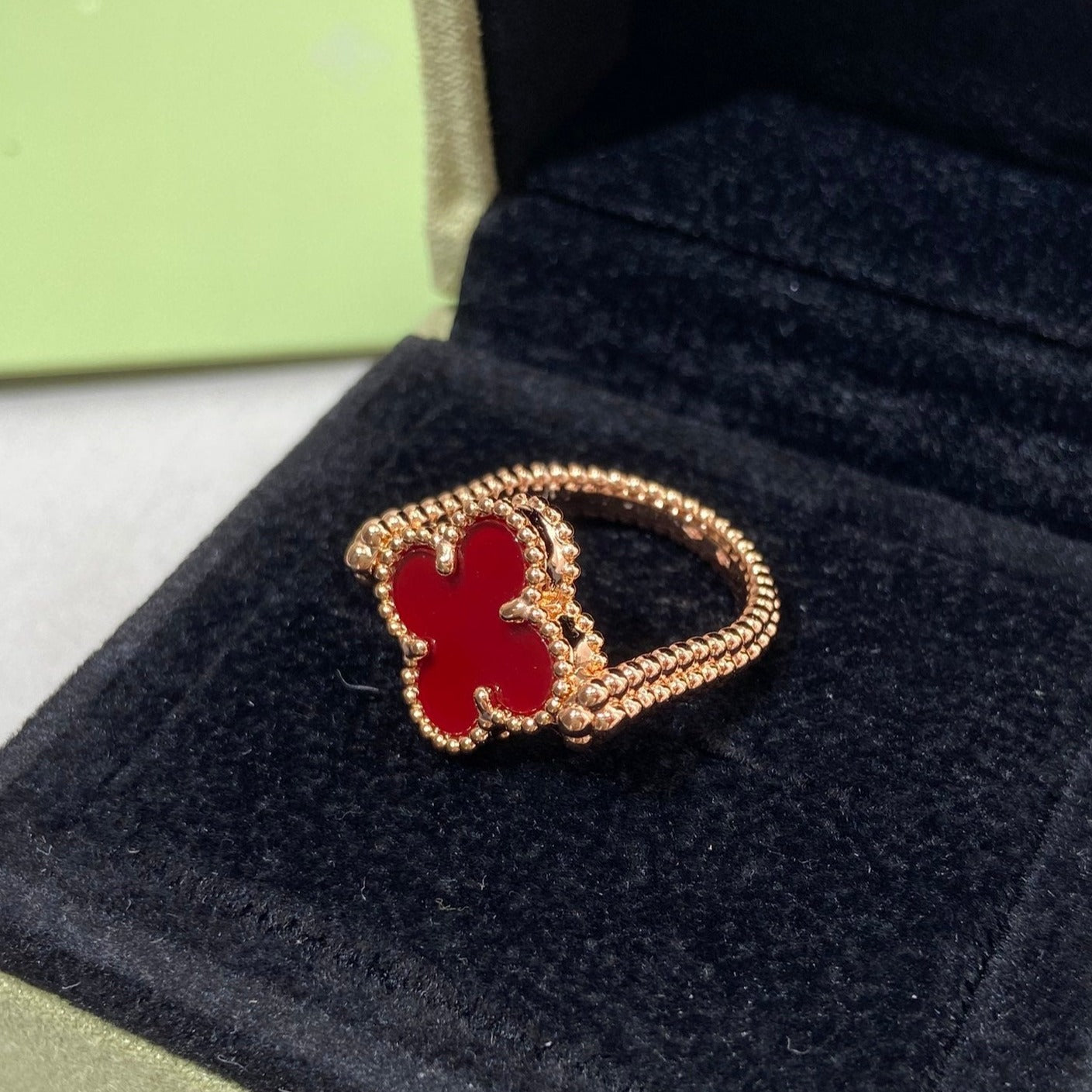 [Regal Gem]CLOVER RIVERSIBLE Regal Gem GOLD RING