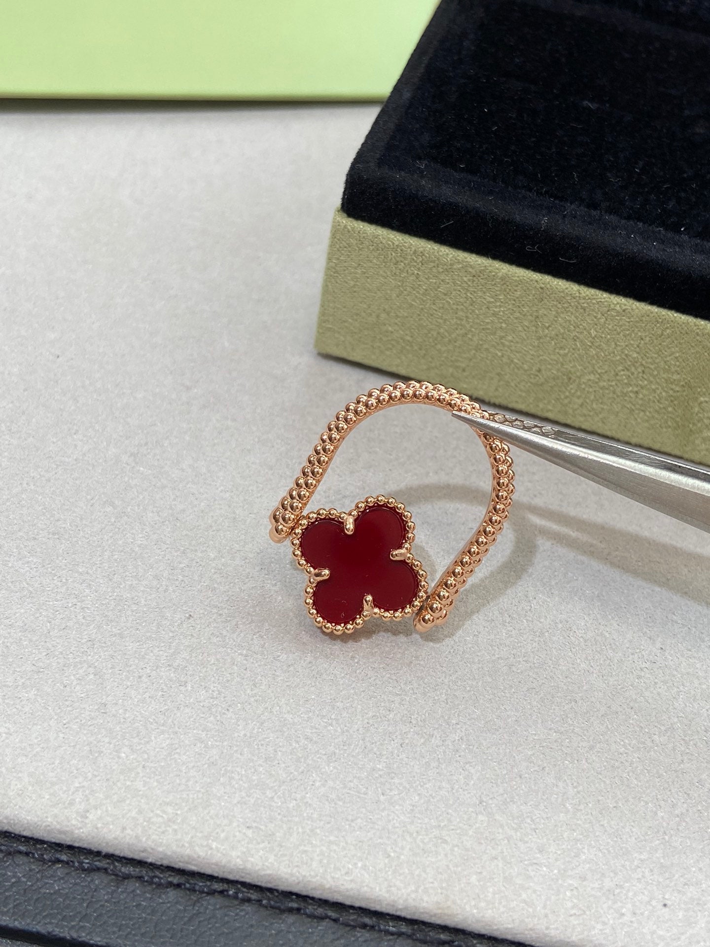 [Regal Gem]CLOVER RIVERSIBLE Regal Gem GOLD RING