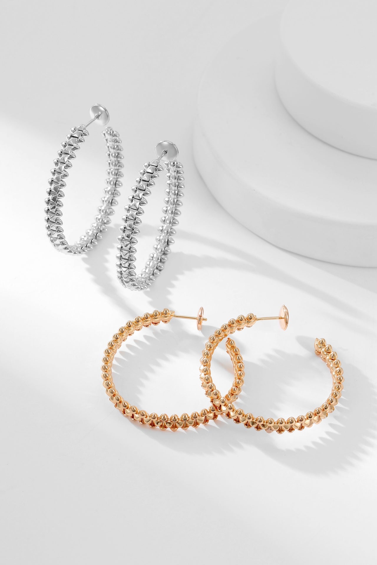 [Regal Gem]CLASH HOOP EARRINGS