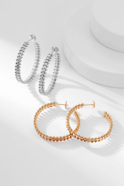 [Regal Gem]CLASH HOOP EARRINGS