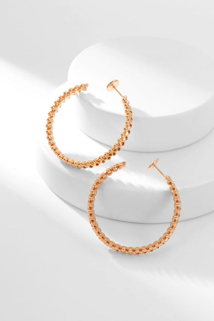 [Regal Gem]CLASH HOOP EARRINGS