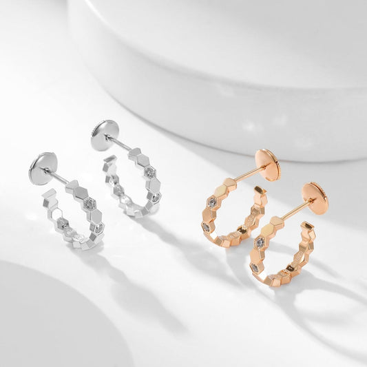 [Regal Gem]BEE LOVE DIAMOND HOOP EARRINGS