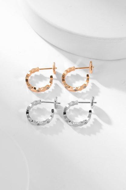 [Regal Gem]BEE LOVE DIAMOND HOOP EARRINGS