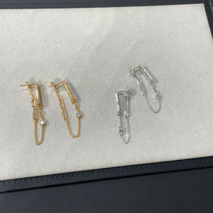 [Regal Gem]CHAINE CHAOS DIAMOND DROP EARRINGS